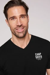 CAMP DAVID T-Shirt Schwarz/Grün/Lila/Dunkelblau