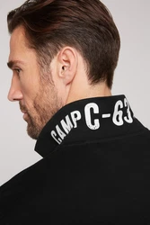 CAMP DAVID Poloshirt 'SO:UL' Schwarz/Grün/Grau