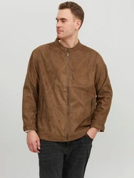 Jack & Jones Bikerjacke JJEROCKY CLEAN JACKET NOOS PLS braun