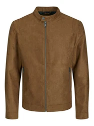 Jack & Jones Bikerjacke JJEROCKY CLEAN JACKET NOOS PLS braun