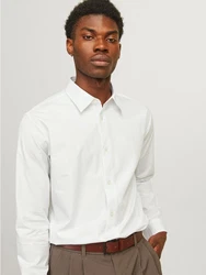 Jack & Jones Langarmhemd JPRBLABUSHWICK STANLEY Weiß/Creme