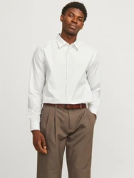Jack & Jones Langarmhemd JPRBLABUSHWICK STANLEY Weiß/Creme