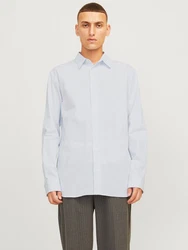 Jack & Jones Langarmhemd JPRBLABUSHWICK STANLEY Hellblau/Blau