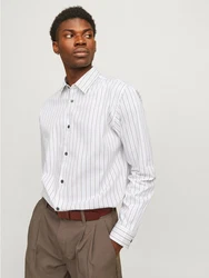 Jack & Jones Langarmhemd JPRBLABUSHWICK STANLEY Weiß/Creme