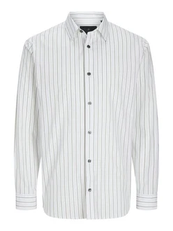 Jack & Jones Langarmhemd JPRBLABUSHWICK STANLEY Weiß/Creme