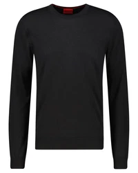 HUGO Strickpullover SAN CEDRIC-M1 Slim Fit Schwarz