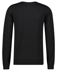 HUGO Strickpullover SAN CEDRIC-M1 Slim Fit Schwarz
