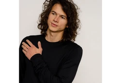 Tom Fyfe Longsleeve Merino Herren Schwarz/Dunkelblau/Dunkelgrau