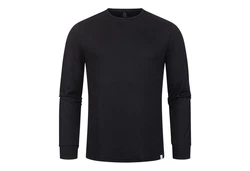 Tom Fyfe Longsleeve Merino Herren Schwarz/Dunkelblau/Dunkelgrau
