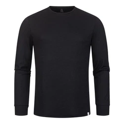 Tom Fyfe Longsleeve Merino Herren Schwarz/Dunkelblau/Dunkelgrau