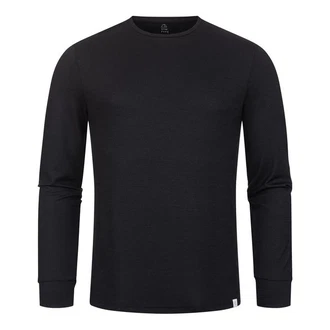 Tom Fyfe Longsleeve Merino Herren Schwarz/Dunkelblau/Dunkelgrau