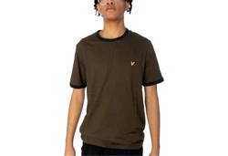 Lyle & Scott T-Shirt 'Ringer' Dunkelgrün/Grün/Khaki
