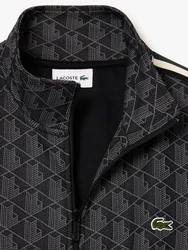 Lacoste Sweatjacke Monogram Sweatjacket Dunkelgrau/Schwarz/Grau