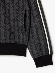 Lacoste Sweatjacke Monogram Sweatjacket Dunkelgrau/Schwarz/Grau
