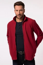 JP1880 Fleecejacke Outdoor Stehkragen Dunkelrot/Rot