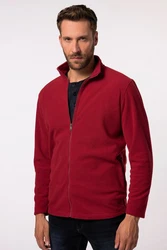 JP1880 Fleecejacke Outdoor Stehkragen Dunkelrot/Rot