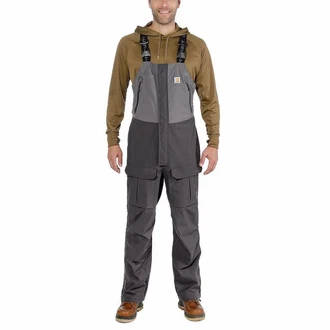 Carhartt Latzhose Relaxed Fit Dunkelgrau/Grau