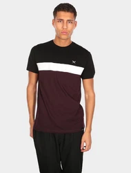 iriedaily T-Shirt Court weinrot/schwarz/weiß