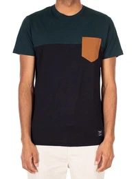 T-Shirt - Shirt - Kurzarmshirt -Block Pocket Tee [green black]