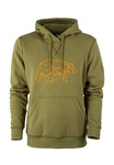 FORSBERG Sweatshirt Hoodie Pettarson Dunkelgrün/Braun