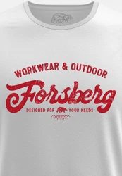 FORSBERG T-Shirt verson Retro Brustlogo Grau/Orange/Braun/Dunkelrot/Rot