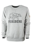 FORSBERG Sweatshirt Bertson Hellblau/Braun/Grau