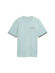 TOM TAILOR T-Shirt mit Logo Print Blau/Grün/Hellgrün/Hellblau