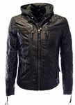 Zimmert Lederjacke Alex II Schwarz/Cognac/Dunkel Braun