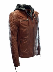 Zimmert Lederjacke Alex II Schwarz/Cognac/Dunkel Braun