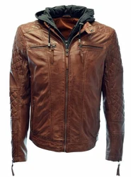 Zimmert Lederjacke Alex II Schwarz/Cognac/Dunkel Braun