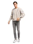 CARLO COLUCCI Rundhalspullover Di Palo Grau/Beige/Khaki