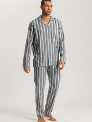 Hanro Pyjama Cozy Comfort Grau/Hellgrau