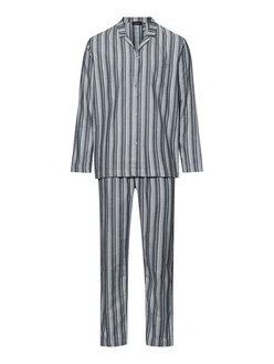 Hanro Pyjama Cozy Comfort Grau/Hellgrau