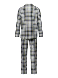 Hanro Pyjama Cozy Comfort Grün/Grau