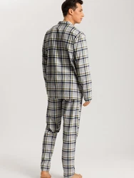 Hanro Pyjama Cozy Comfort Grün/Grau