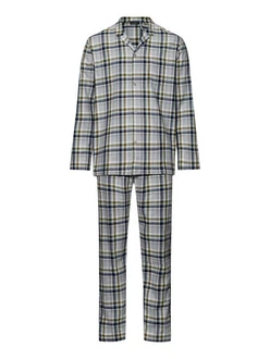Hanro Pyjama Cozy Comfort Grün/Grau