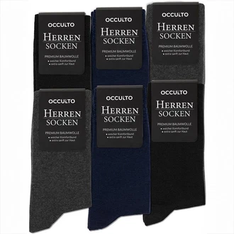 OCCULTO Businesssocken Herren Socken Modell Jordan/Lukas Dunkelgrün/Schwarz/Dunkelblau