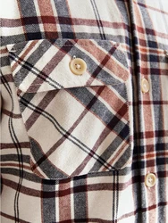 Jack & Jones Langarmhemd JJEDARREN rostbraun/mokka/schwarz