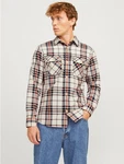 Jack & Jones Langarmhemd JJEDARREN rostbraun/mokka/schwarz
