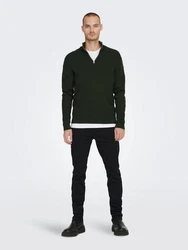 ONLY & SONS Strickpullover Phil Dunkelgrün