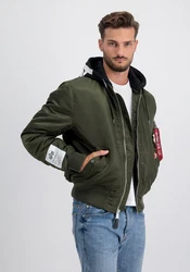 Alpha Industries Herren Blouson MA-1 Zip Hood Dunkelgrün/Khaki