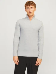 Jack & Jones Strickpullover JJEPERFECT Grau/Hellgrau