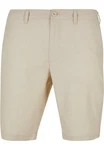 URBAN CLASSICS Cotton Linen Shorts Khaki/Beige