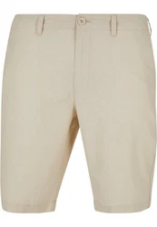 URBAN CLASSICS Cotton Linen Shorts Khaki/Beige