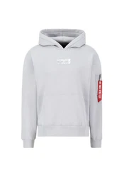 Alpha Industries Hoodie Metal Plate Hoodie Grau/Hellgrau/Silber