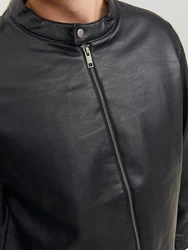 Jack & Jones Bikerjacke JJEROCKY CLEAN JACKET NOOS PLS Schwarz