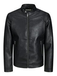 Jack & Jones Bikerjacke JJEROCKY CLEAN JACKET NOOS PLS Schwarz
