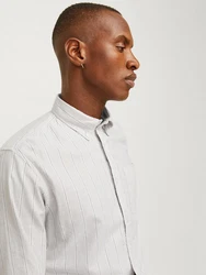 Jack & Jones Langarmhemd JPRBROOK OXFORD SHIRT L/S NOOS Khaki/Grau/Weiß/Hellgrau/Beige