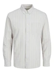Jack & Jones Langarmhemd JPRBROOK OXFORD SHIRT L/S NOOS Khaki/Grau/Weiß/Hellgrau/Beige