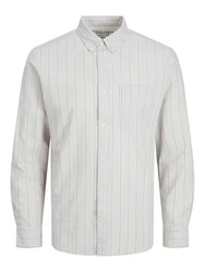 Jack & Jones Langarmhemd JPRBROOK OXFORD SHIRT L/S NOOS Khaki/Grau/Weiß/Hellgrau/Beige